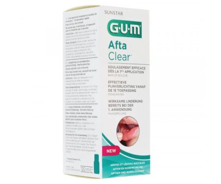GUM AftaClear Bain de Bouche Aphtes et Lésions 120 ml Réf. 2410