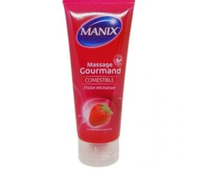MANIX Massage Gourmand Comestible Fraise Onctueuse 200 ml