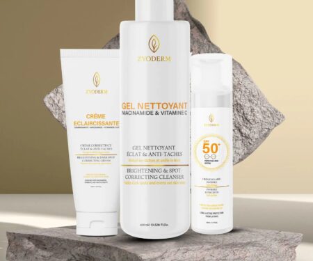 Zyoderm Dermawhite Coffret Crème Éclaircissante + Solaire Invisible + Gel Nettoyant