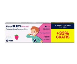 KIN DENTIFRICE FLUOR ENFANT FRAISE 75ML+25 ML